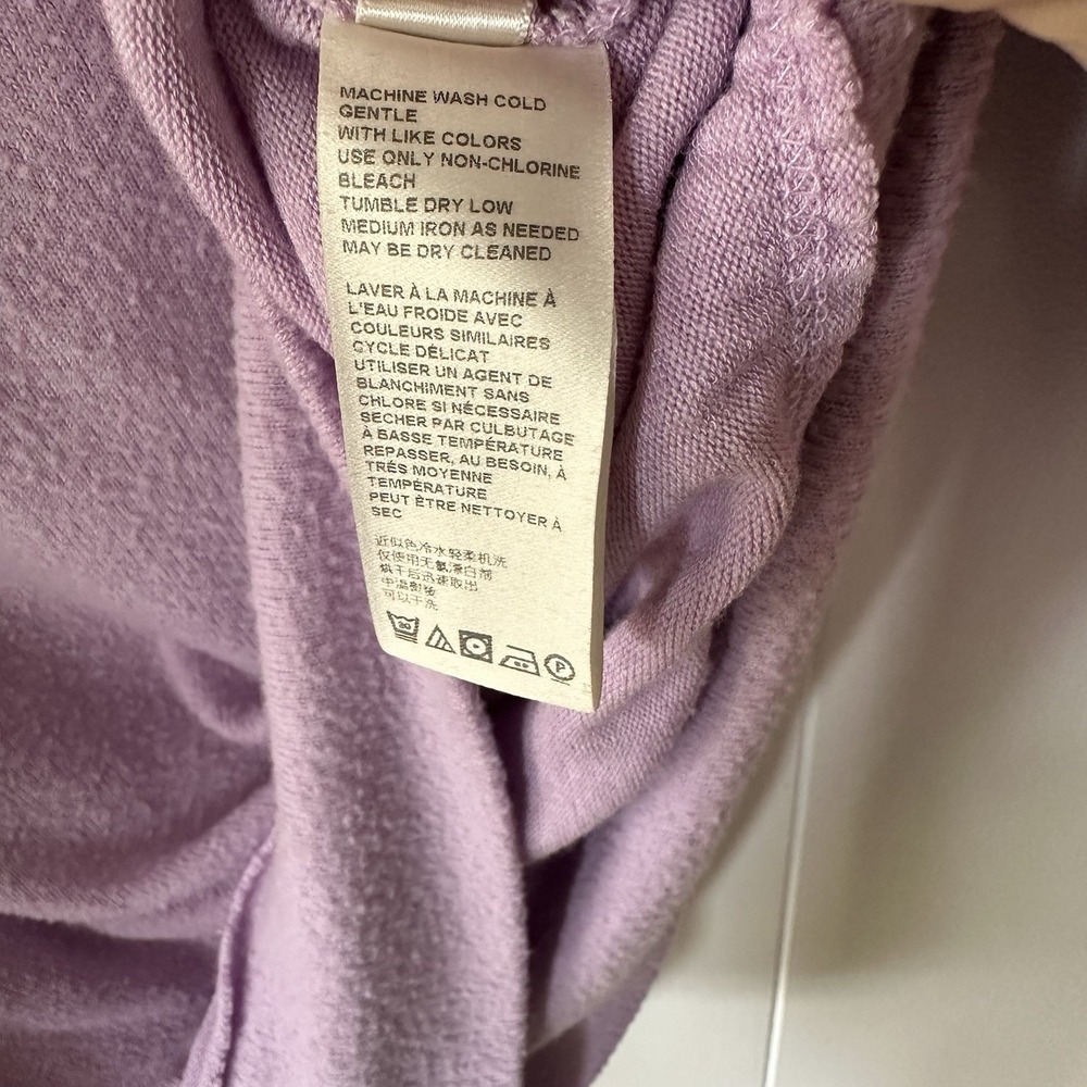 Free People Flaunt It Pullover Top Magical Lilac Sz Small Slouchy Scoop Neck - Picture 9 of 11